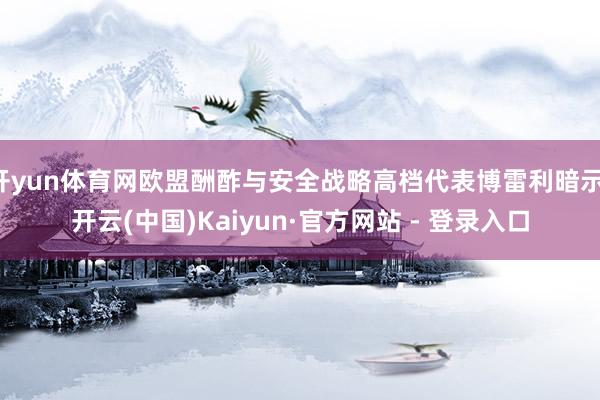 开yun体育网欧盟酬酢与安全战略高档代表博雷利暗示-开云(中国)Kaiyun·官方网站 - 登录入口