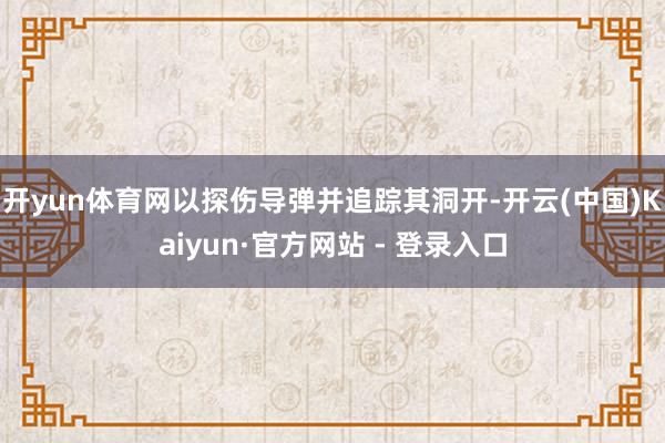 开yun体育网以探伤导弹并追踪其洞开-开云(中国)Kaiyun·官方网站 - 登录入口