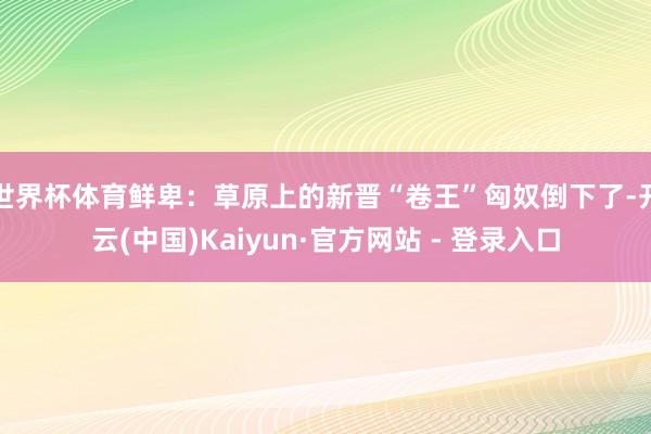世界杯体育鲜卑：草原上的新晋“卷王”匈奴倒下了-开云(中国)Kaiyun·官方网站 - 登录入口